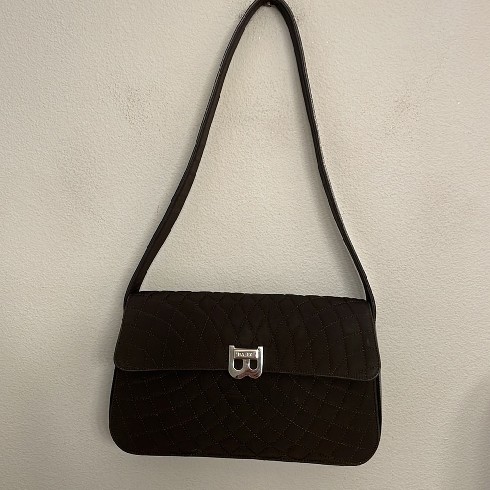 Bally Brown Quilted Shoulder Bag